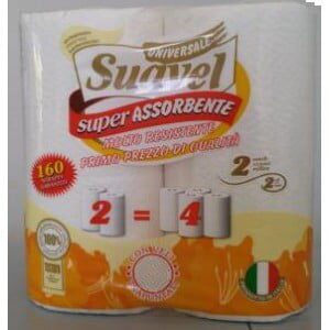 asciugatutto 2 rotoli 2 veli  SUAVEL