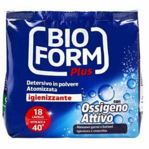 BIOFORM PLUS Detersivo in polvere atomizzata Igienizzante con ossigeno attivo 0,990 Kg. - 18 lavaggi bucato