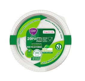 piatti piani riutilizzabili 20 pz CLENDY  GR 16