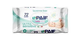 salviette baby PAIF ultra sensitive  72 pz