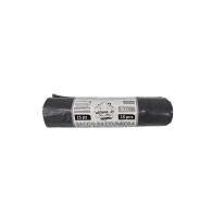 sacchi pattumiera plus antigoccia con maniglia a scorrimento 55x65 cm 50 lt 15 pezzi a rotolo grigi
