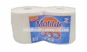 bobina matilde 2 Rotoloni 800 strappi - Asciugatutto Industriale
