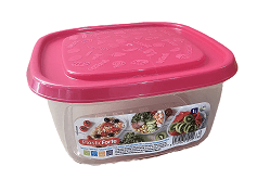 contenitore per alimenti 1000 ml in plastica quadrato colori assortiti