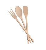 mestoli in legno confezione 3 pezzi