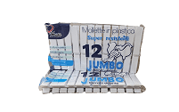 mollette in plstica bianche 12 pezzi in plastica
